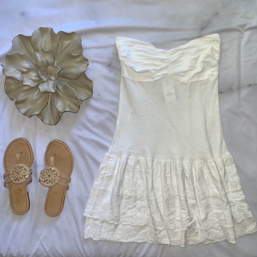 NWT White EXPRESS Strapless Dress